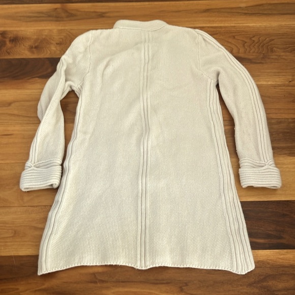 Gorgeous Rani Arabella 100% Cashmere Button up Cardigan Long Sweater in Oatmeal - Picture 5 of 6